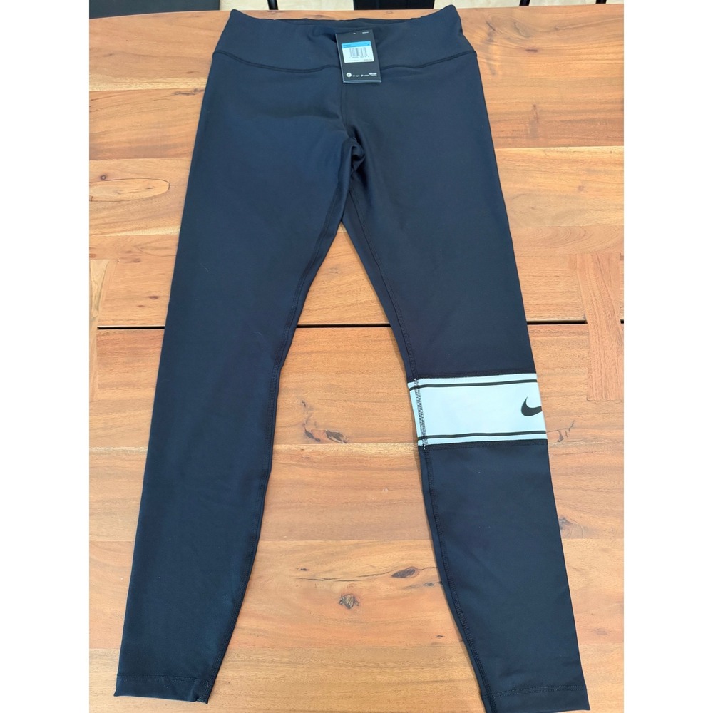 Nike Power Victory Tight Leggings Black White Colorblock AQ3544-012 Womens M